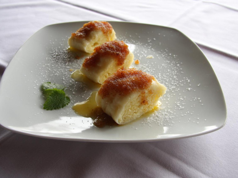 The štruklji, typical dish of Slovenia