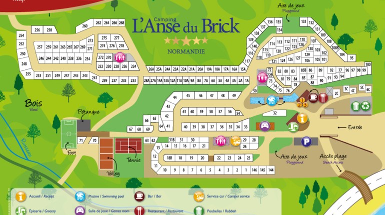 Camping Anse Du Brick Green Camping In Maupertus Sur Mer Manche Lower Normandy Fr Castel camping l'anse du brick. camping anse du brick green camping