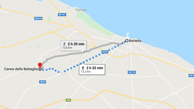 barletta itinerario esterno in bicicletta